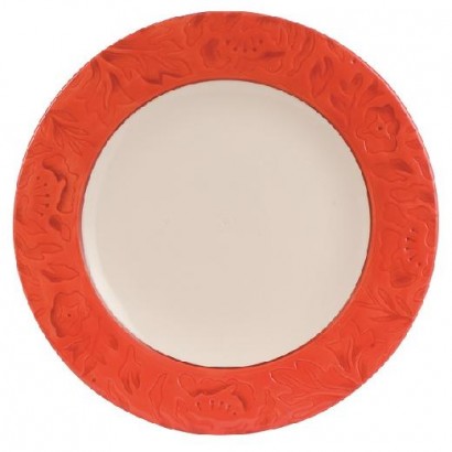 Тарелка с красной каймой
